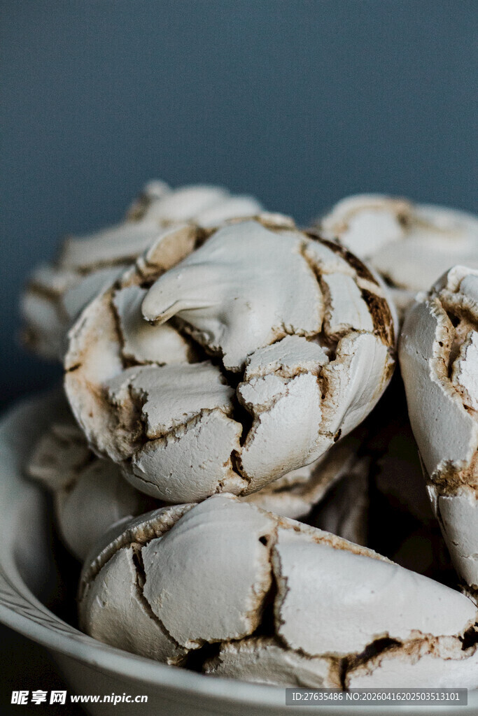 美味裂纹饼干特写