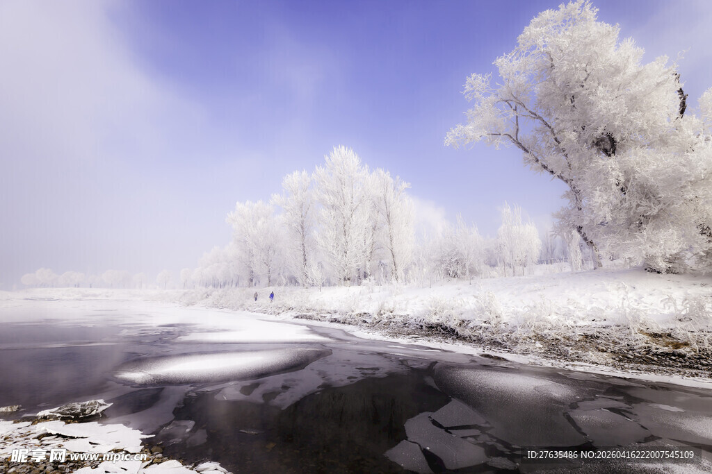 冬日雾凇雪景风光图
