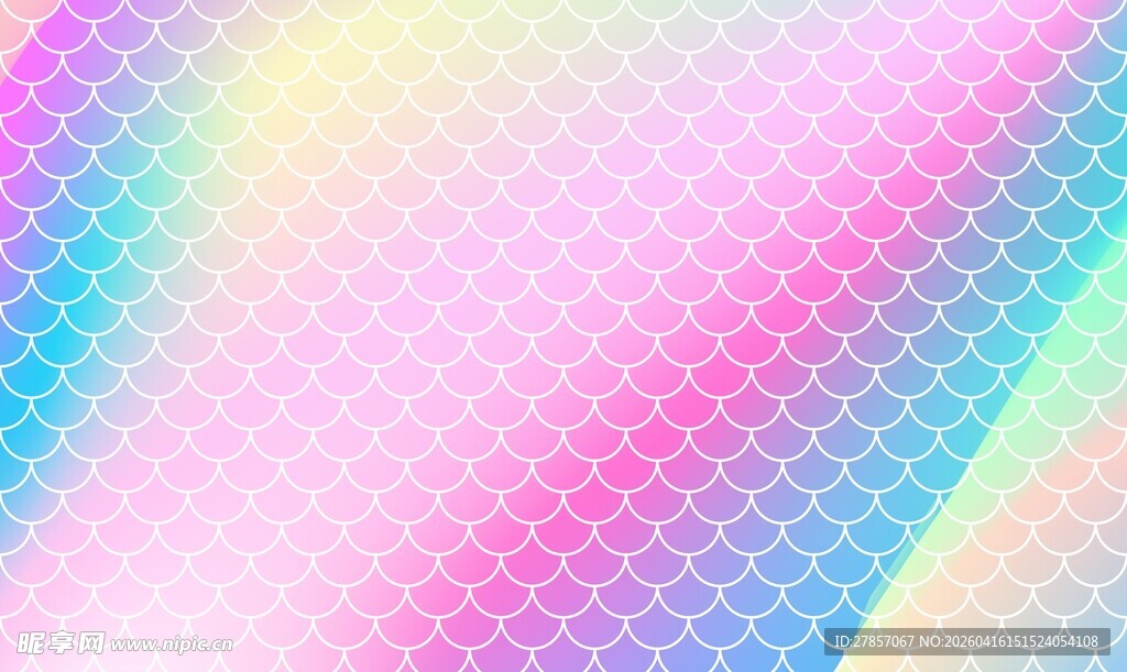 渐变鱼鳞背景