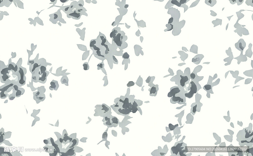 蓝白花卉图案背景