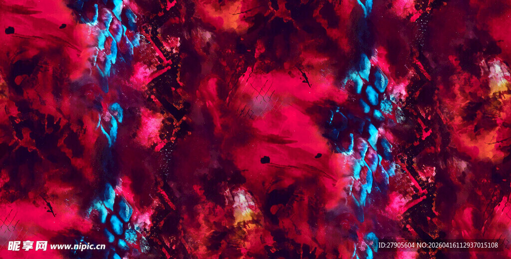 抽象炫彩花纹图案