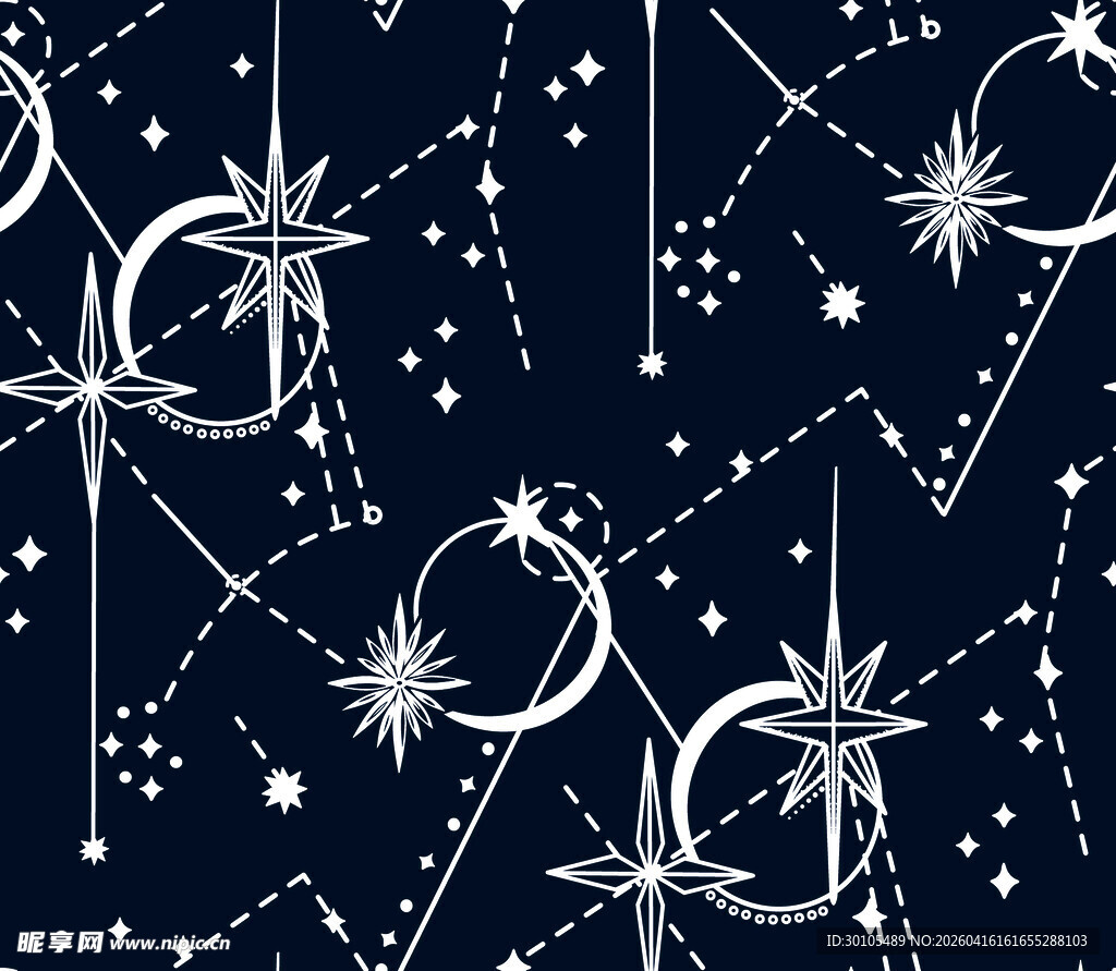 梦幻星月图案背景