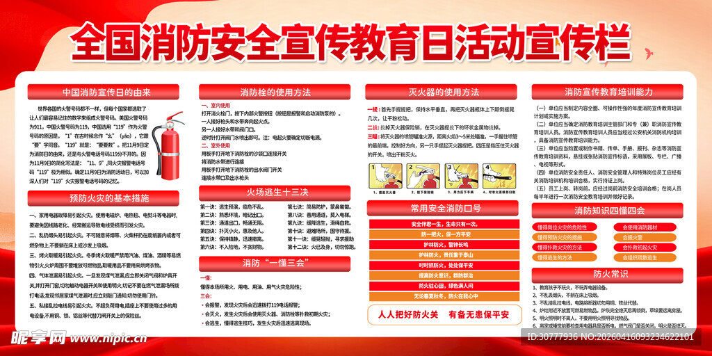 消防宣传日活动宣传栏