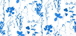 蓝白花卉图案背景纹理