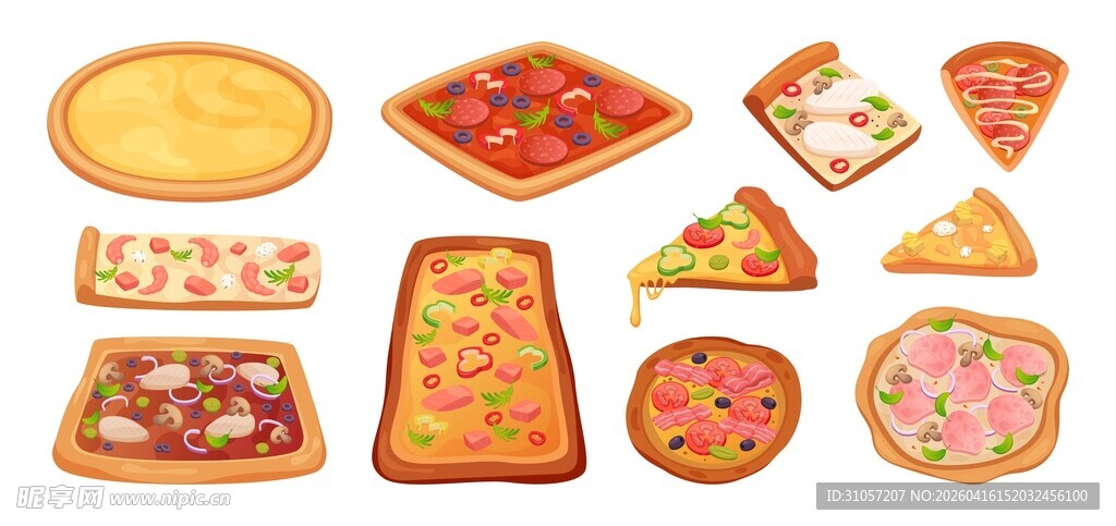 卡通披萨素材