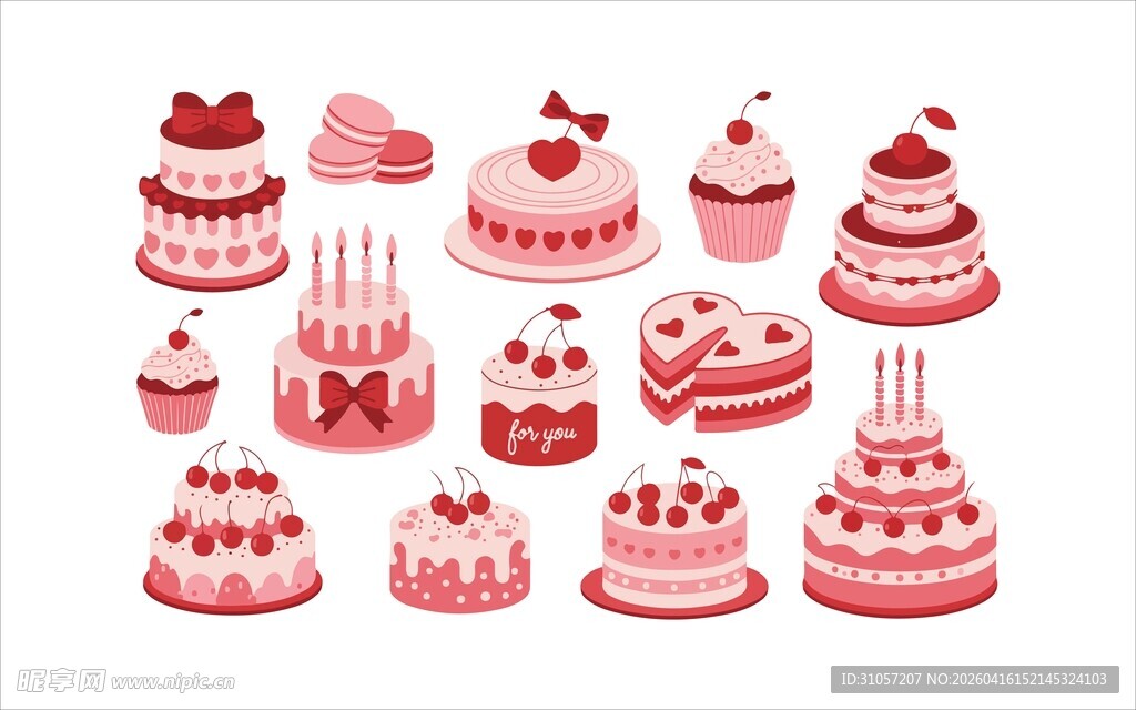蛋糕插画素材
