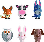 可爱动物玩偶模型展示