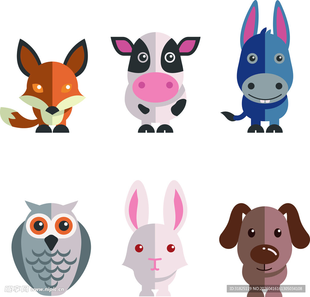 可爱动物玩偶模型展示