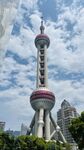 东方明珠塔的城市天际线