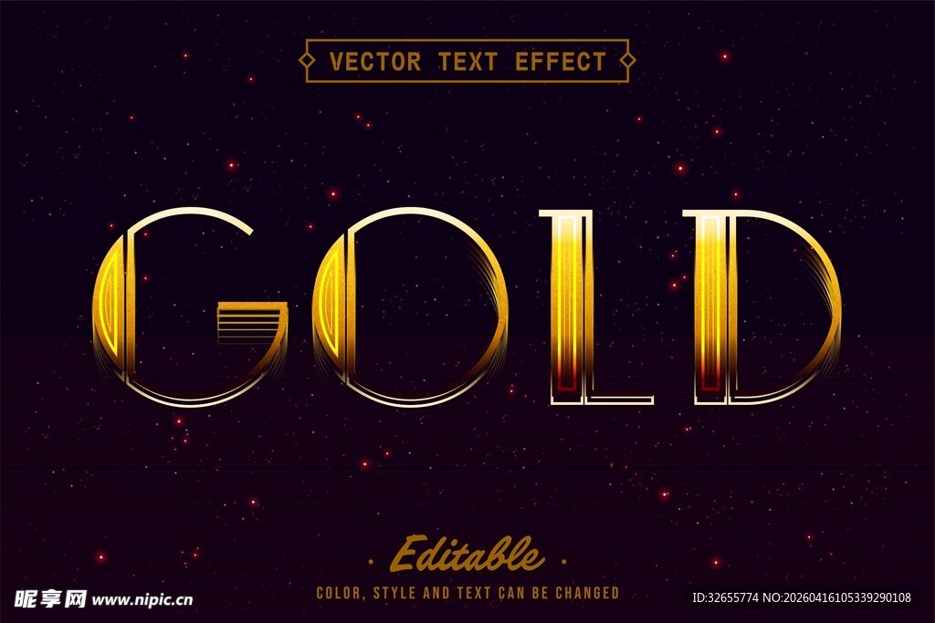 金色字体效果
