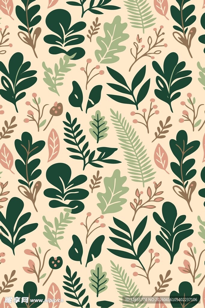 绿植花卉底纹