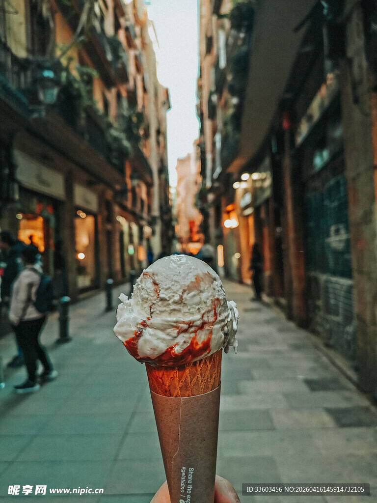 街头美味冰淇淋