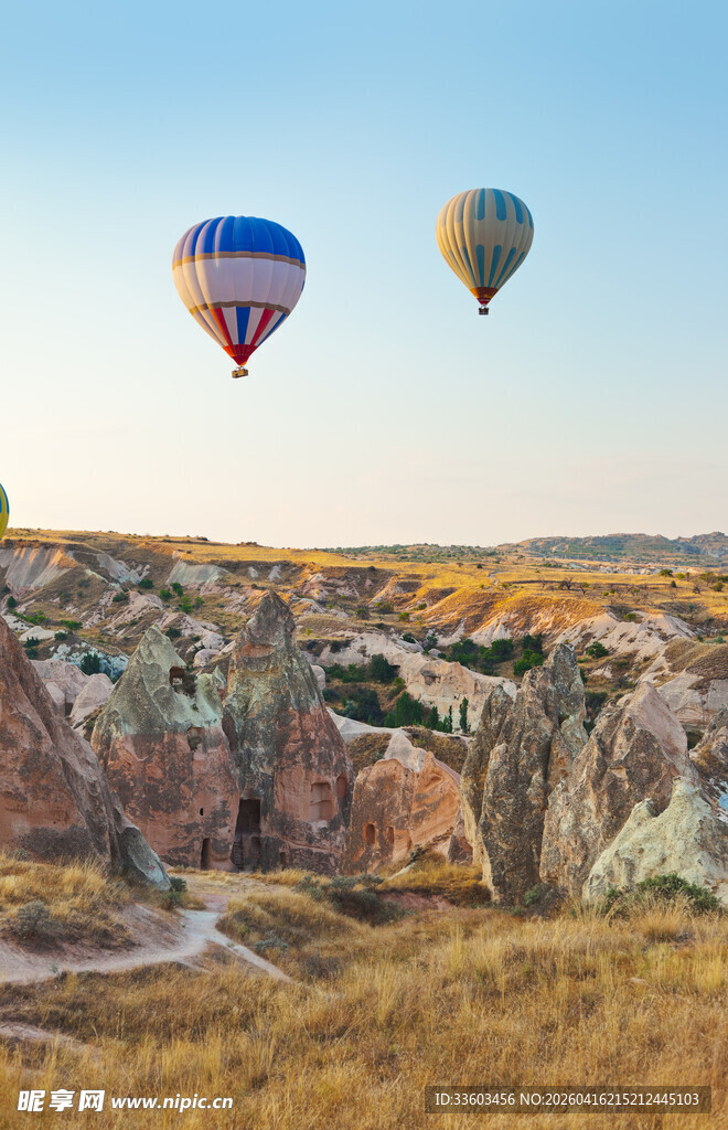 卡帕多西亚的热气球景观