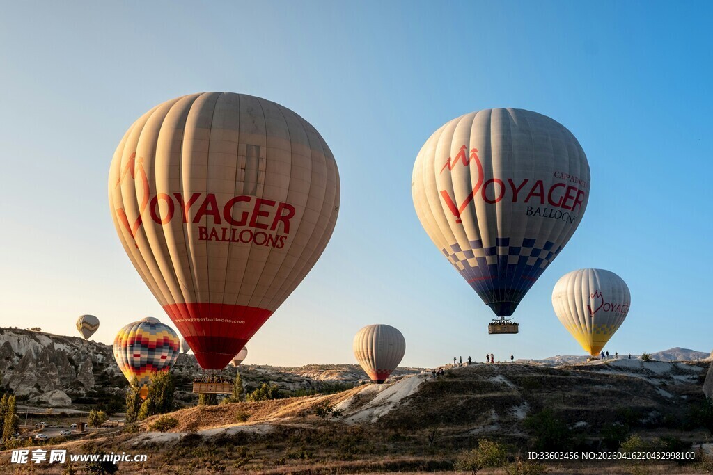 卡帕多西亚的美丽热气球