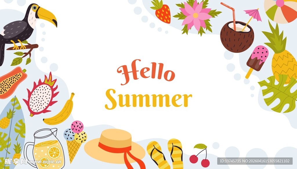 夏日装饰背景
