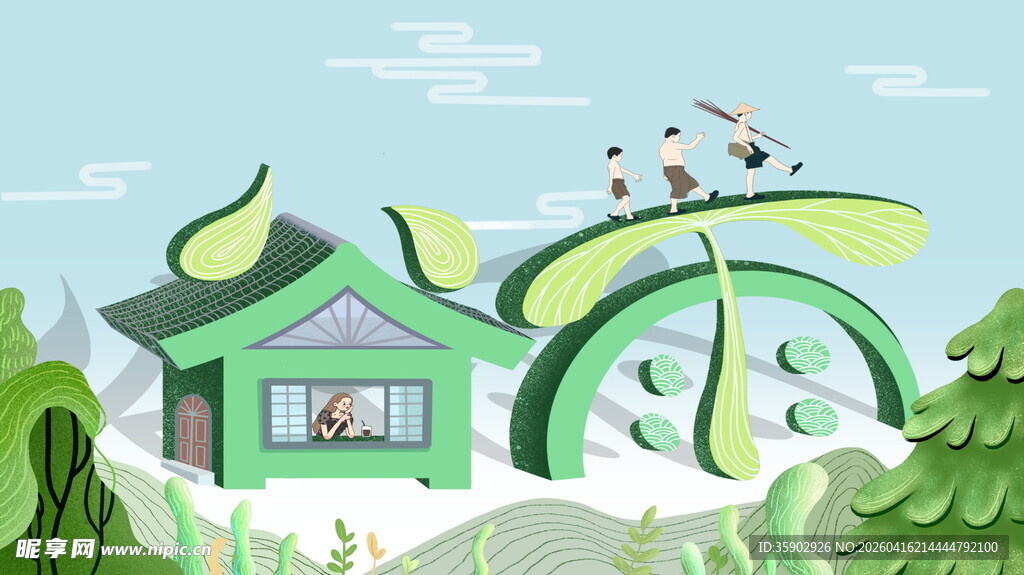 绿色环保主题的创意小屋