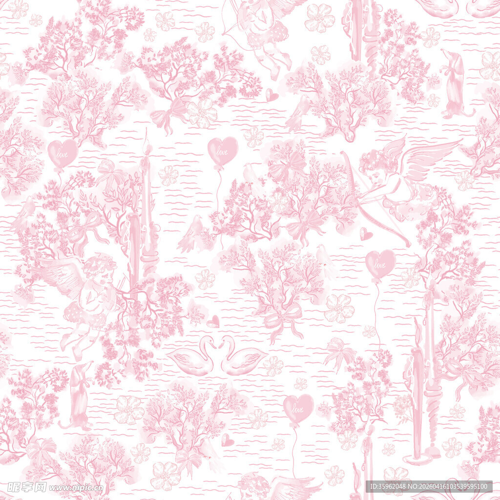 粉色花卉图案纹理背景