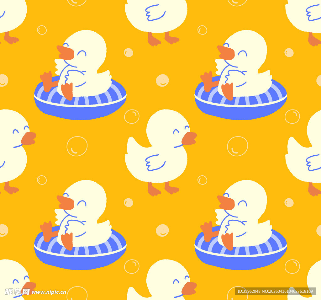 小黄鸭图案背景图