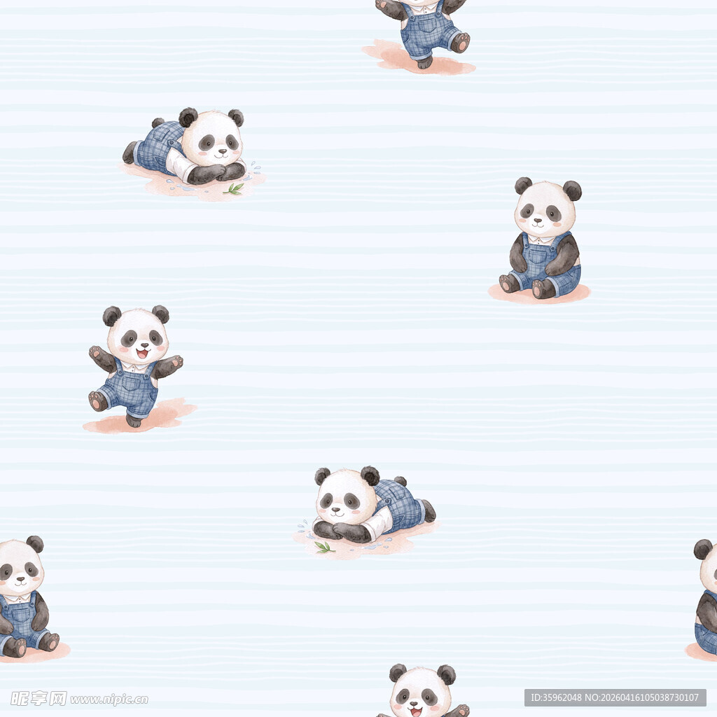 熊猫图案 可爱 萌趣 卡通风