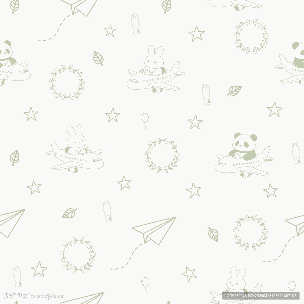 清新简约卡通图案背景