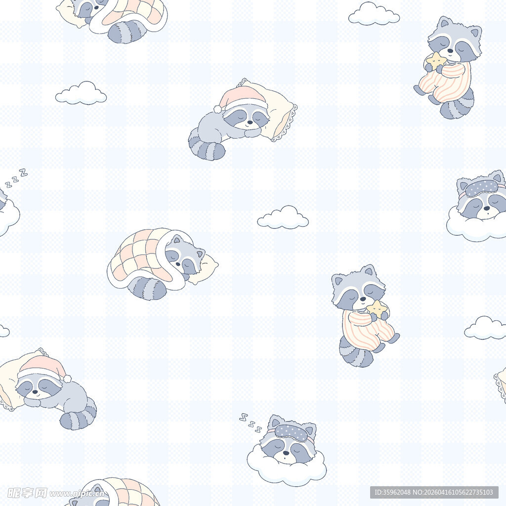 可爱动物图案背景