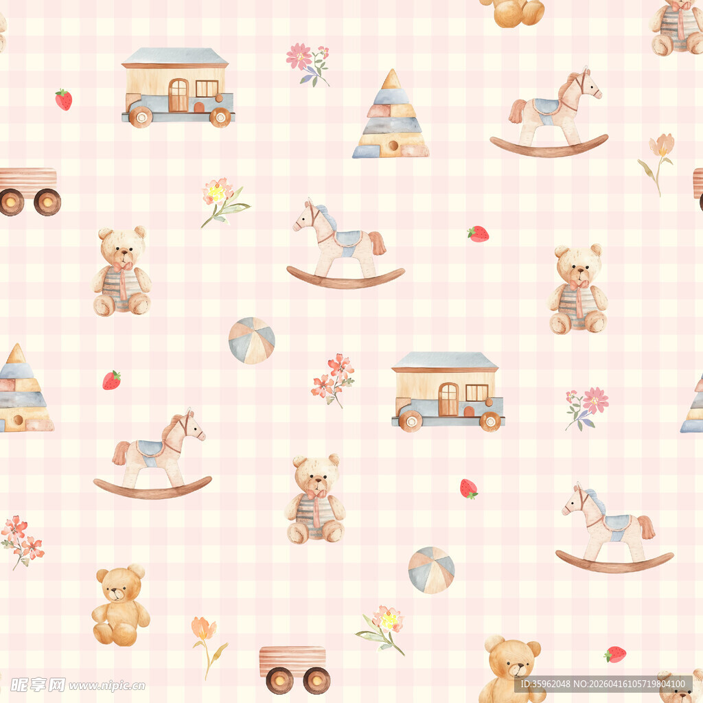 可爱童趣婴儿房装饰图案