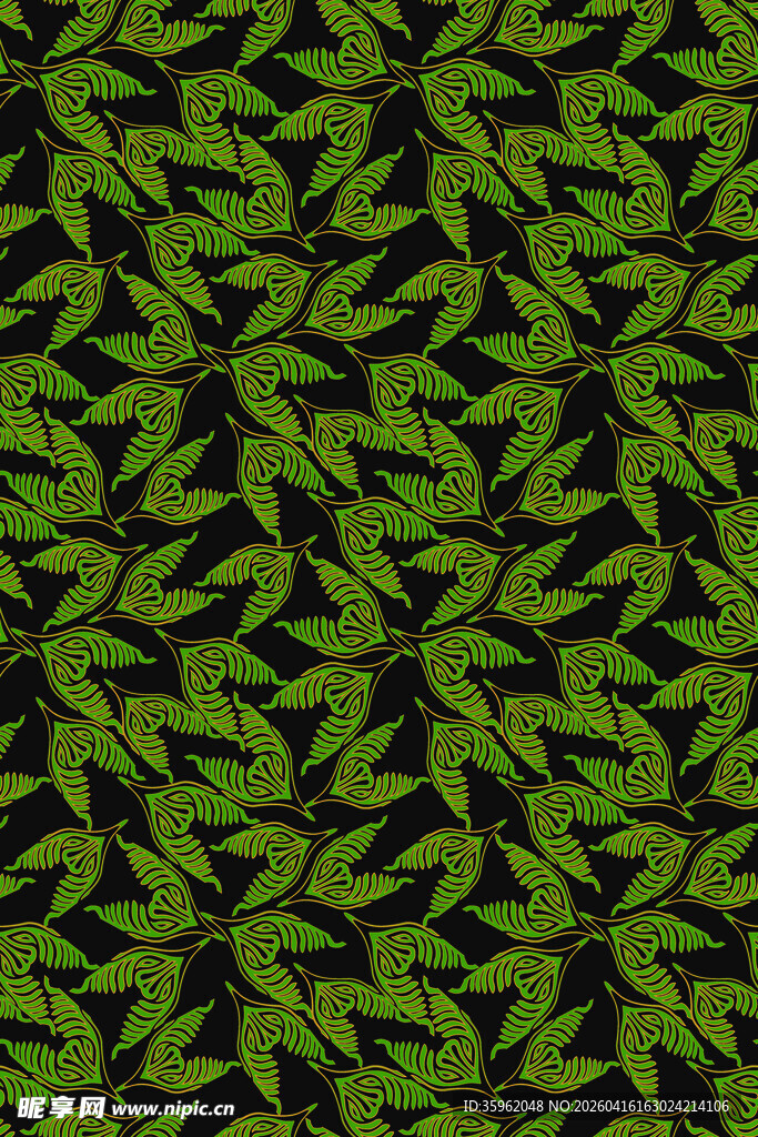 绿叶图案背景纹理