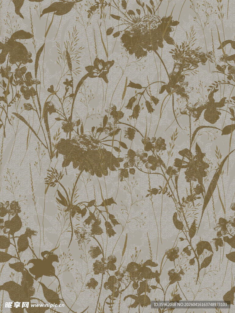 复古风花卉图案壁纸