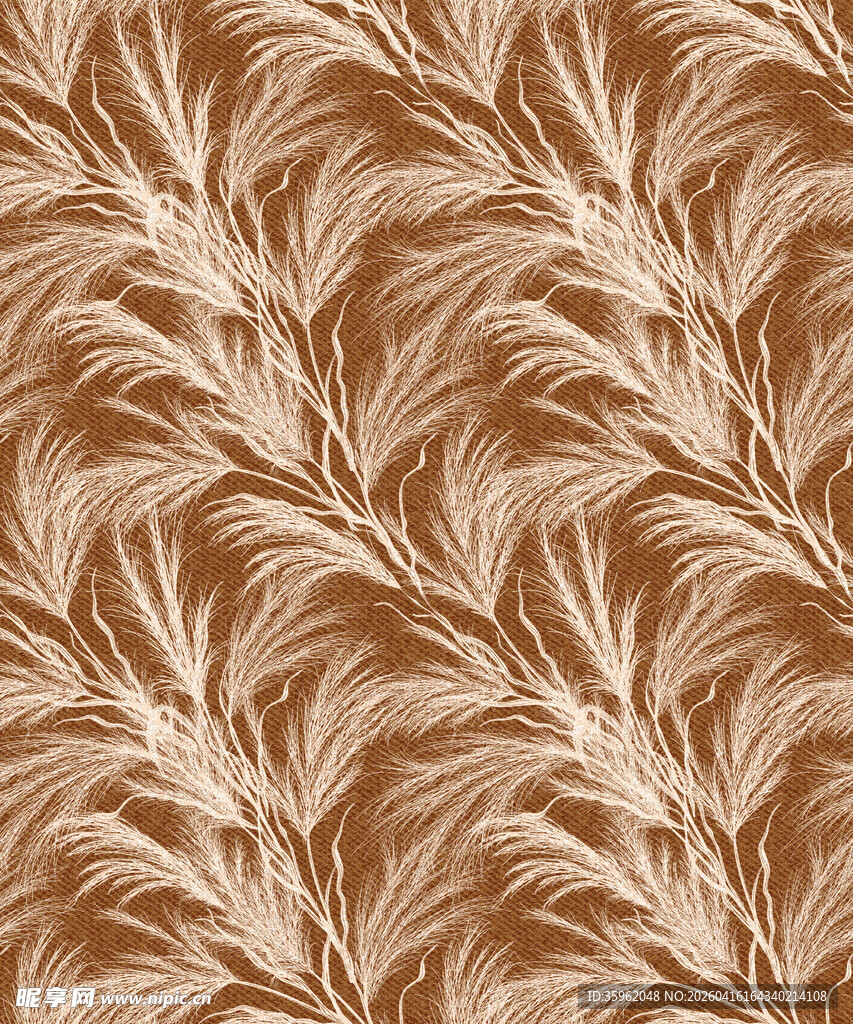 棕色麦穗纹理图案背景