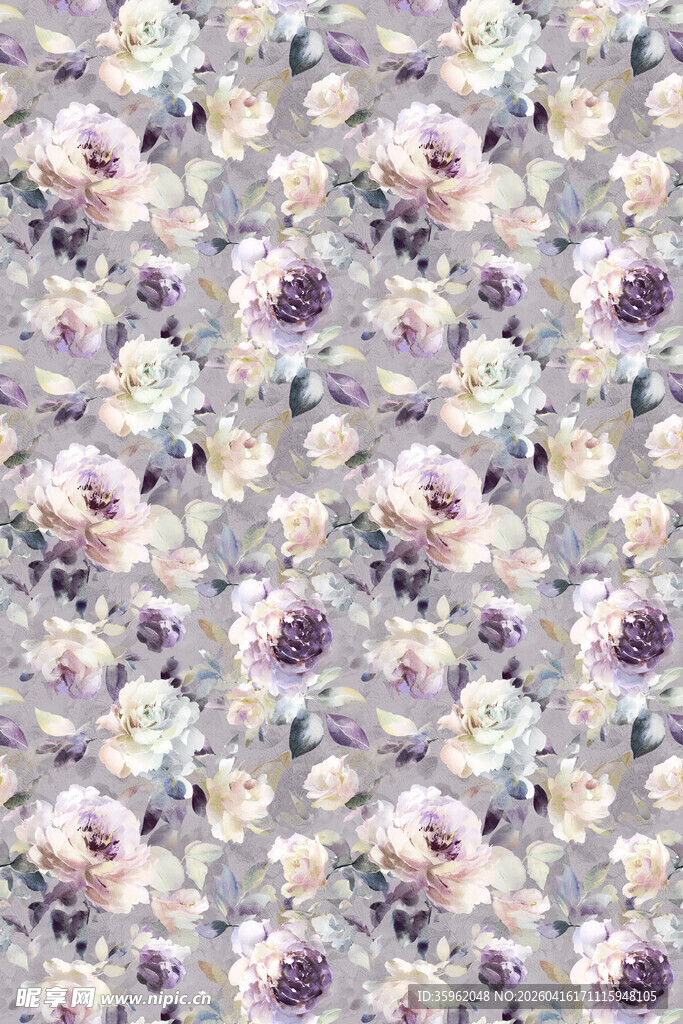 花卉图案布料纹理