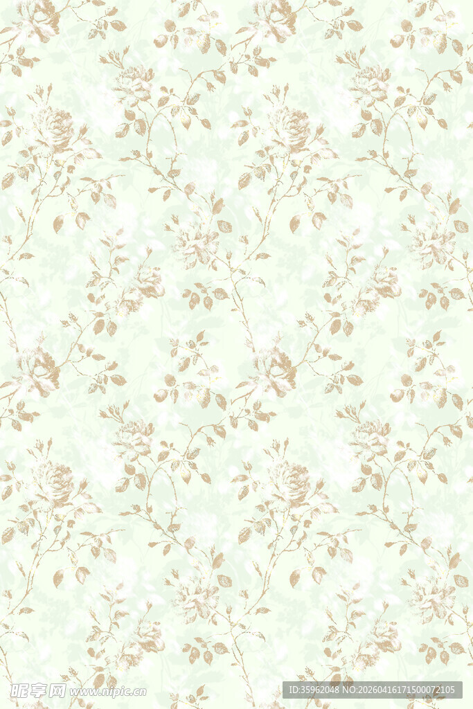 复古花卉图案背景纹理