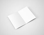 空白双折页宣传册设计展示样机