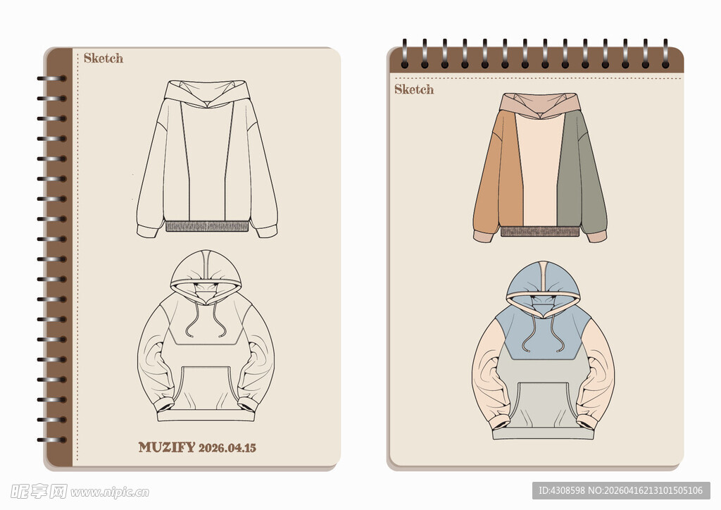 线圈本 2款入卫衣手稿