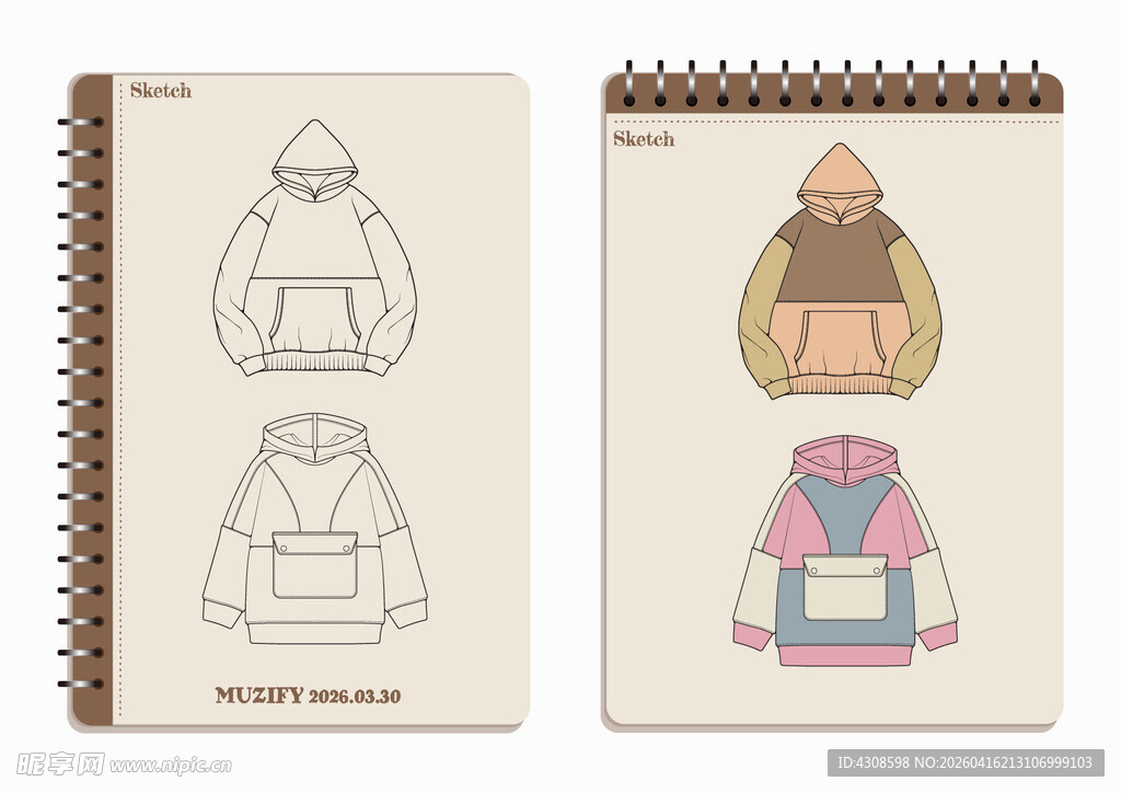 线圈本 卫衣手稿