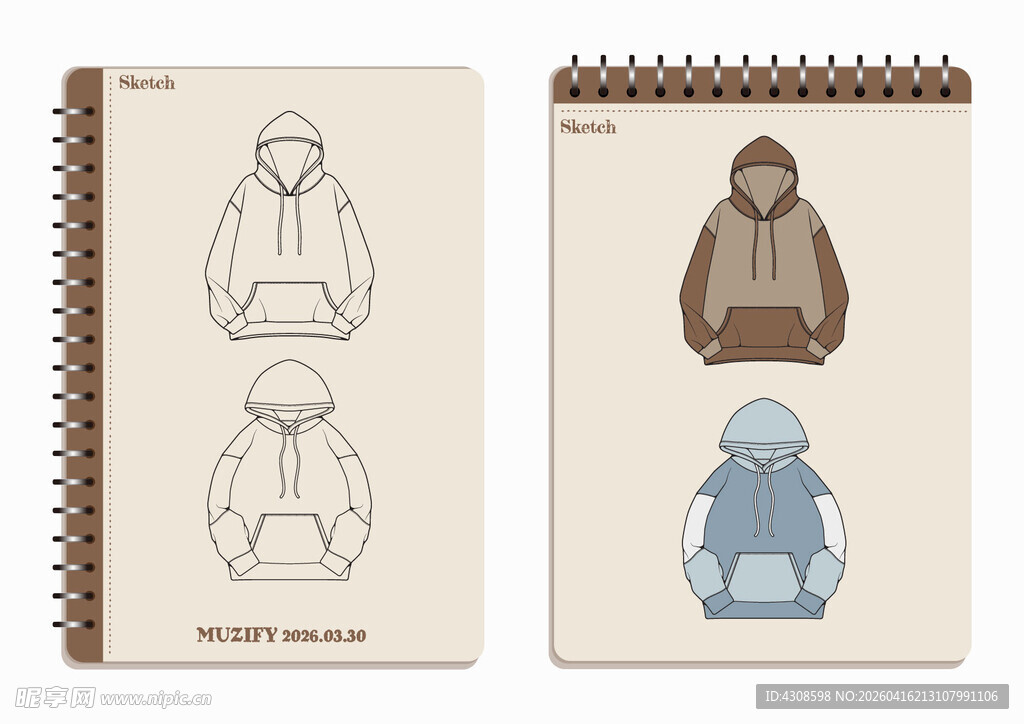 线圈本 卫衣手稿