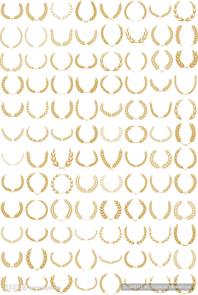 麦穗花边花纹素材