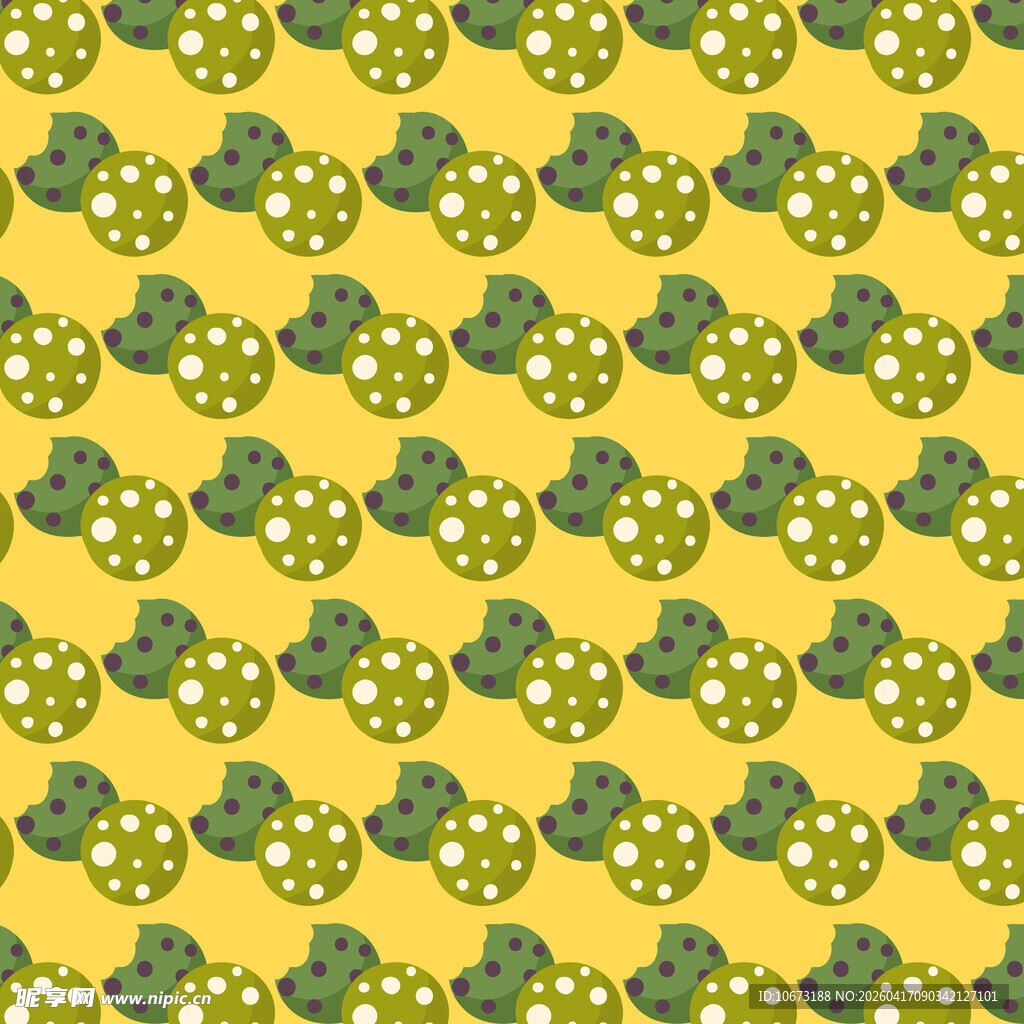 抹茶曲奇饼干图案背景