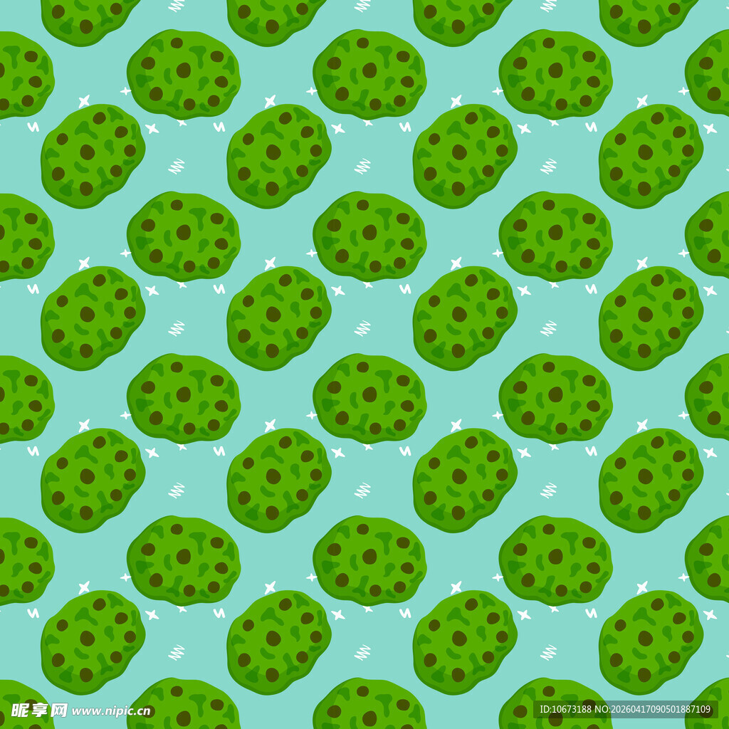 抹茶曲奇饼干图案背景