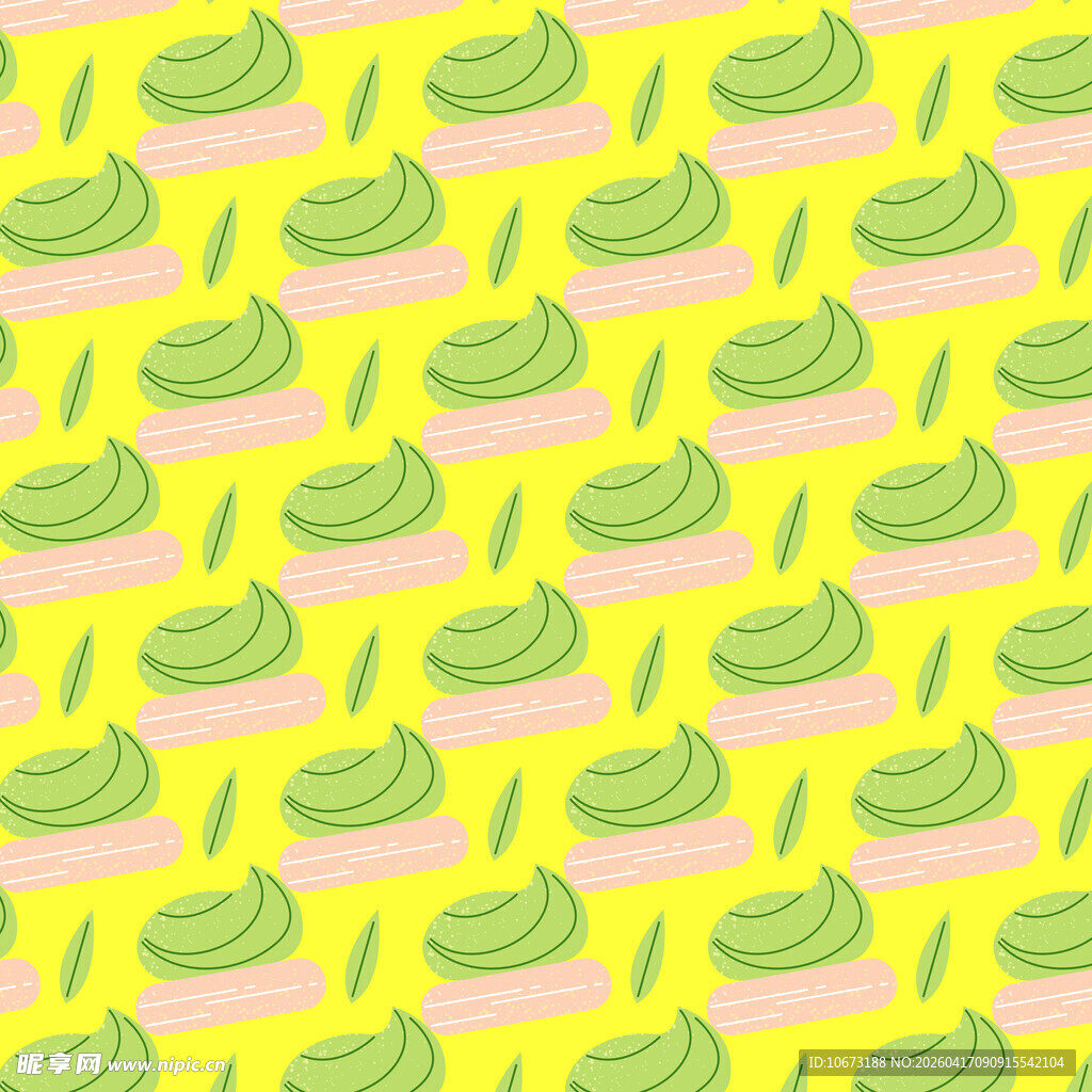 抹茶饼干图案背景