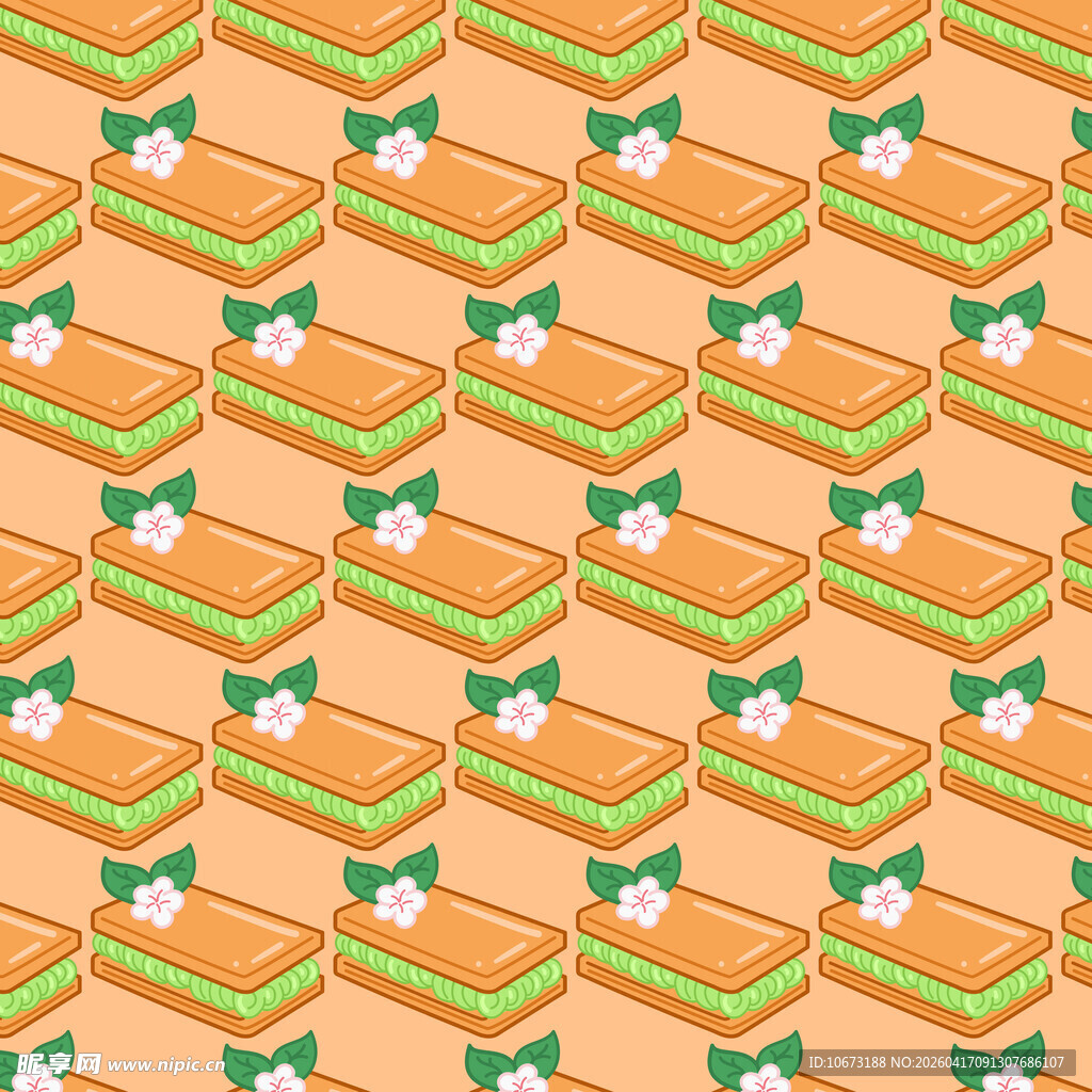 抹茶饼干图案背景