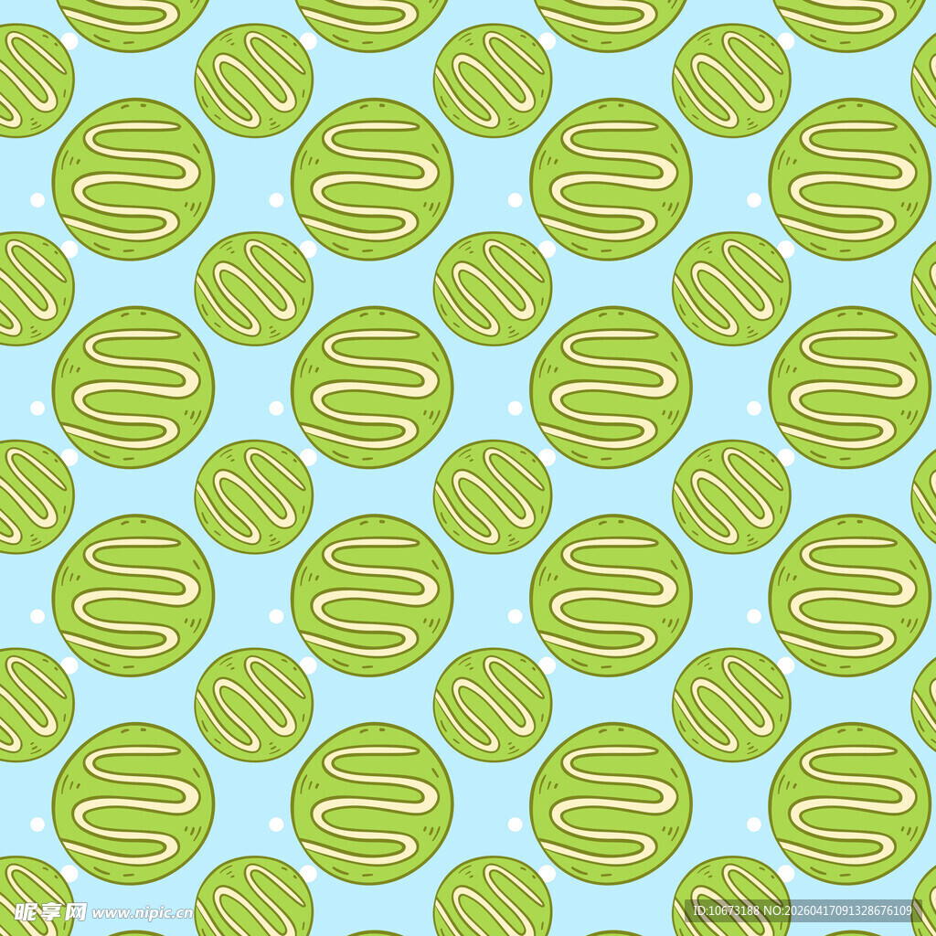 抹茶曲奇饼干图案背景