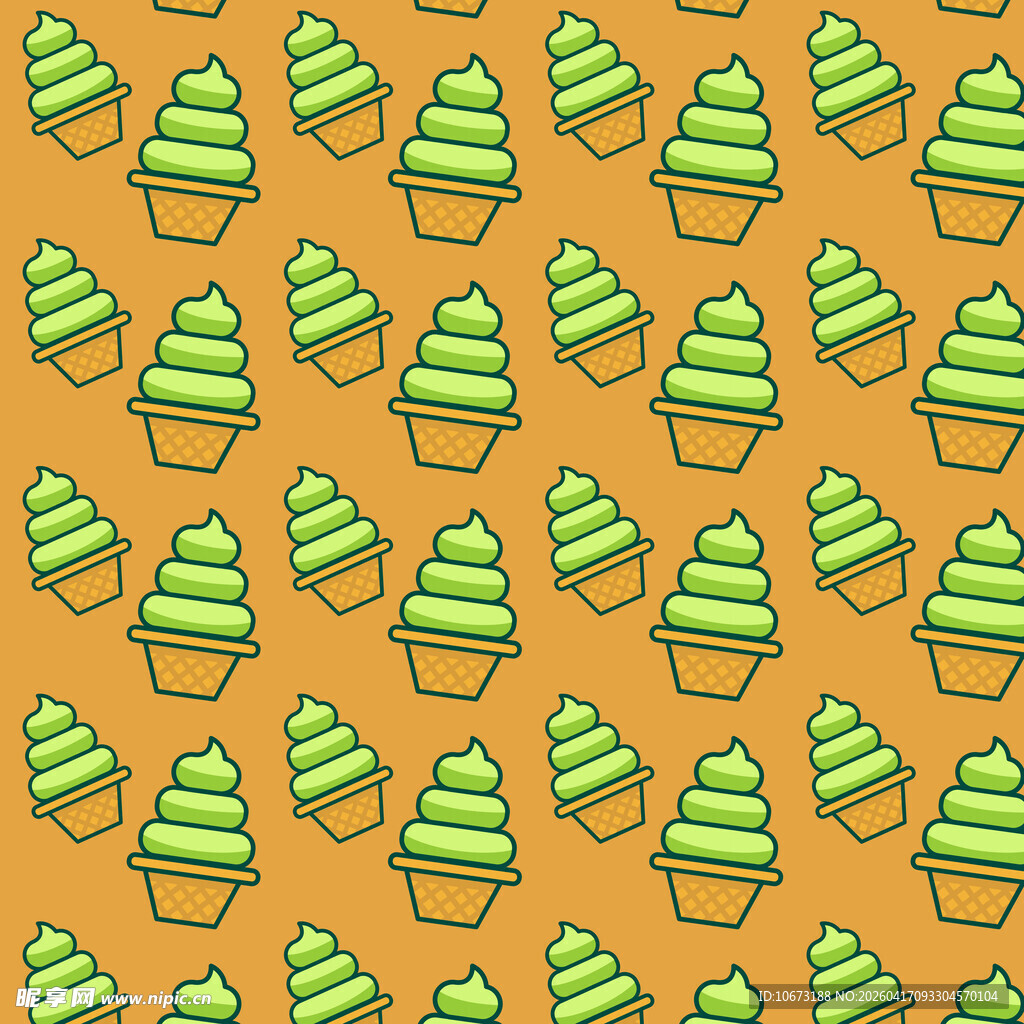 抹茶冰淇淋图案背景
