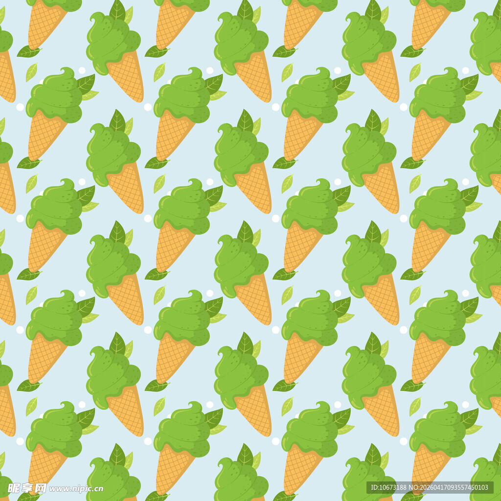 抹茶冰淇淋图案背景