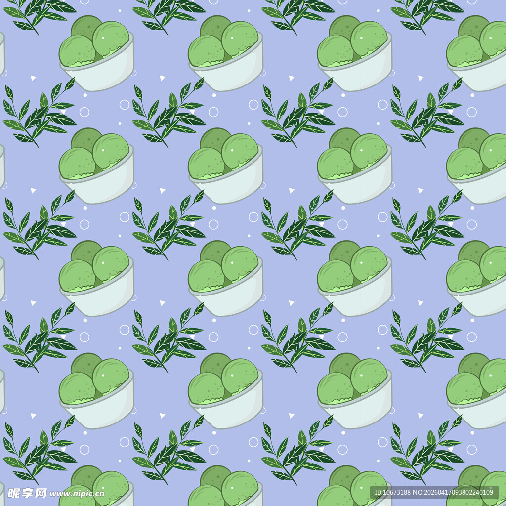 抹茶冰淇淋图案背景