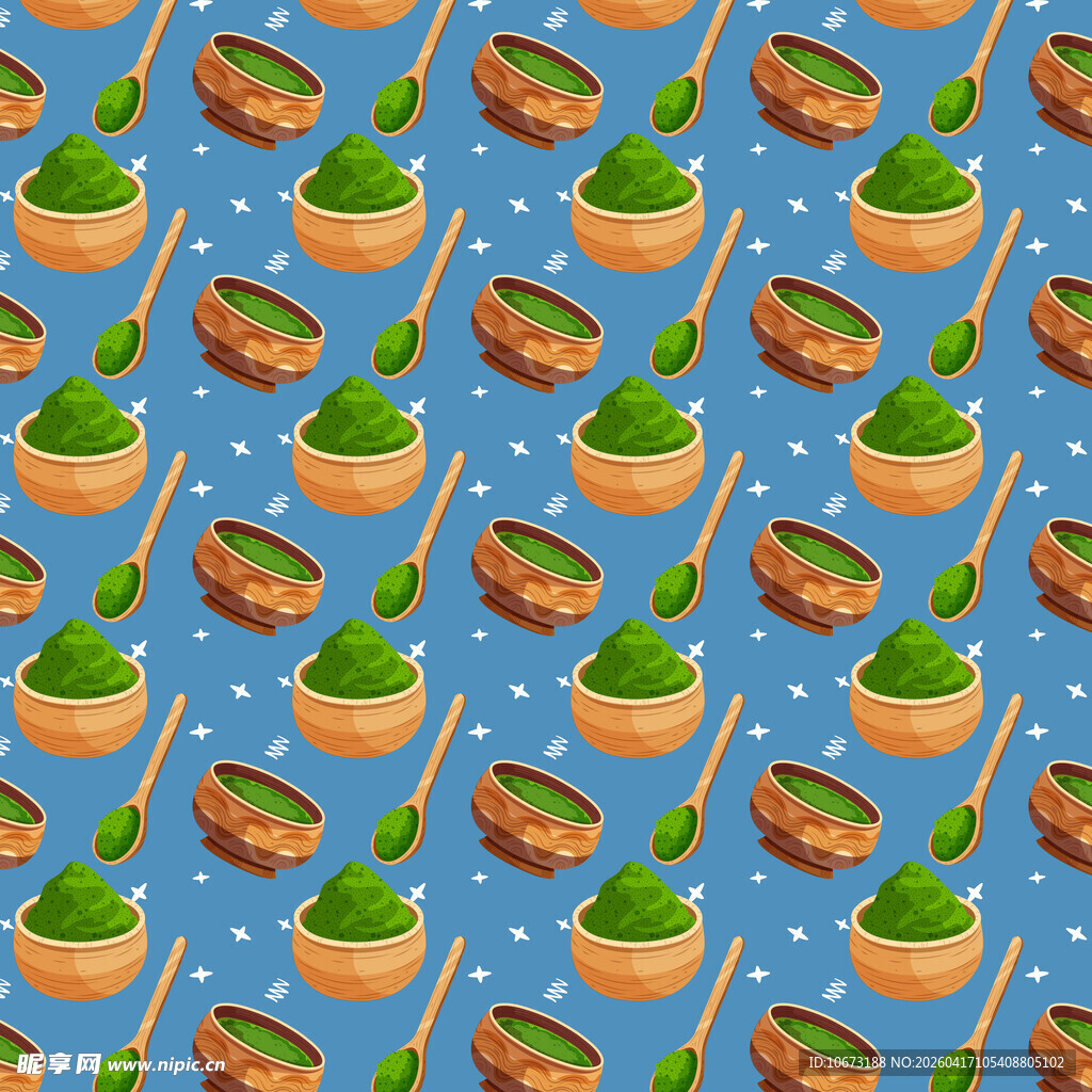 抹茶饮品图案背景图片