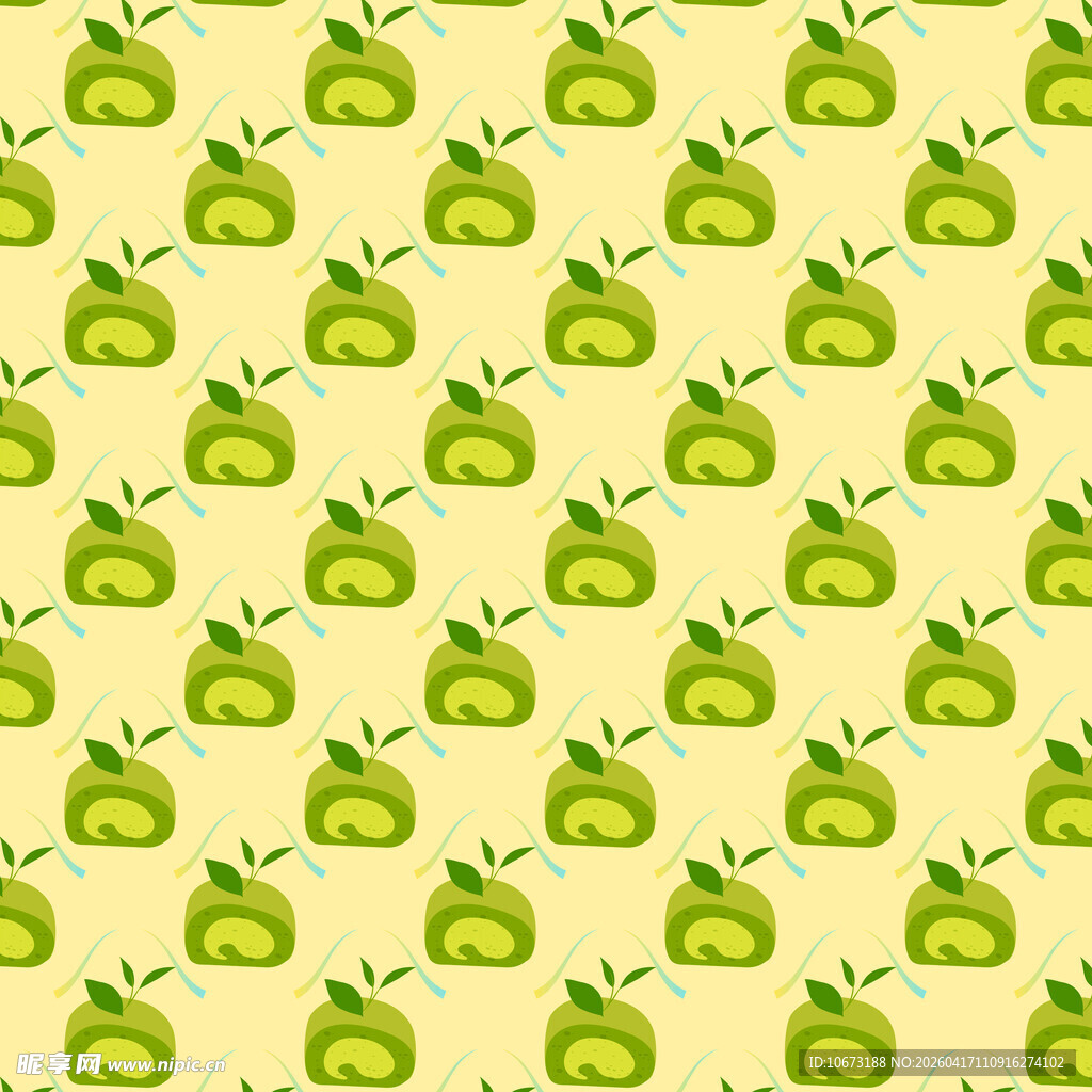 抹茶甜点图案背景