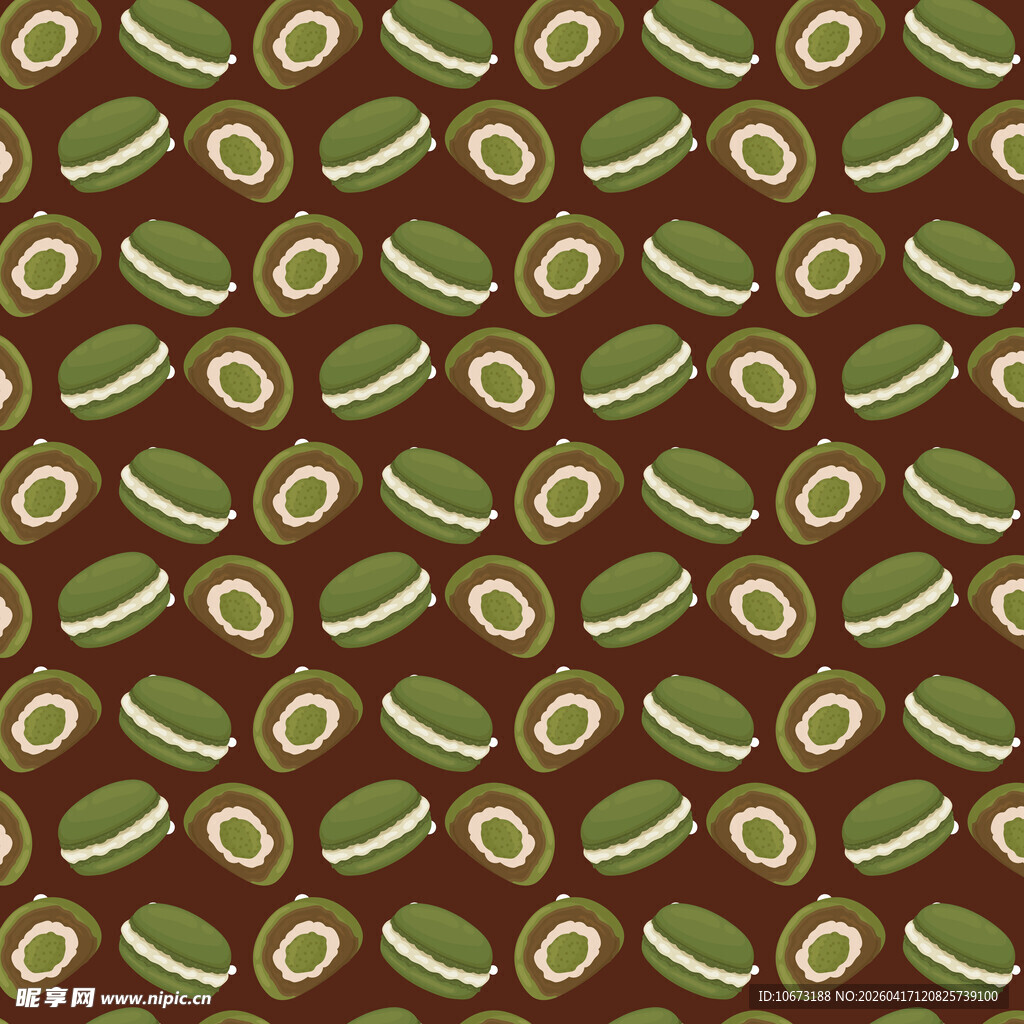 抹茶甜点图案背景