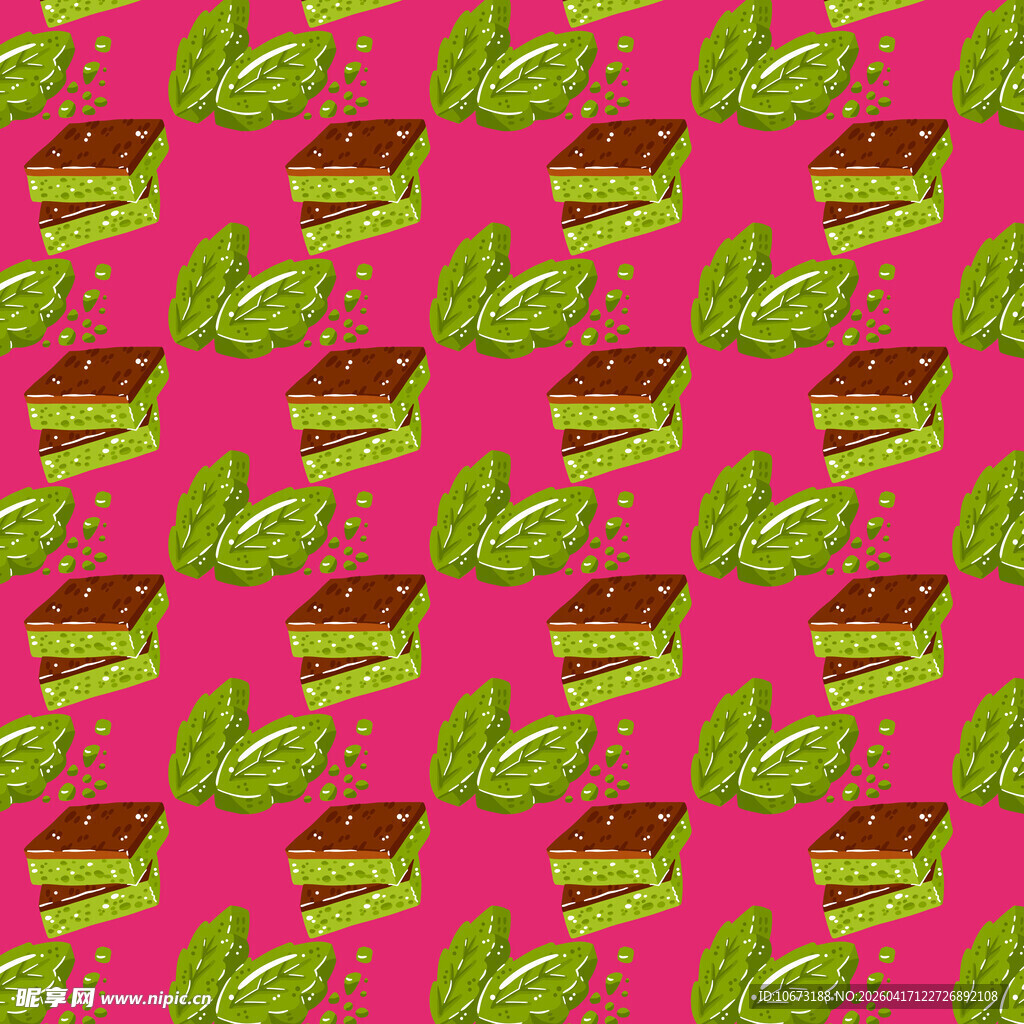 粉色背景的蛋糕图案