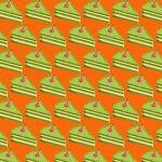 绿色蛋糕图案无缝背景