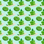 抹茶甜品图案背景